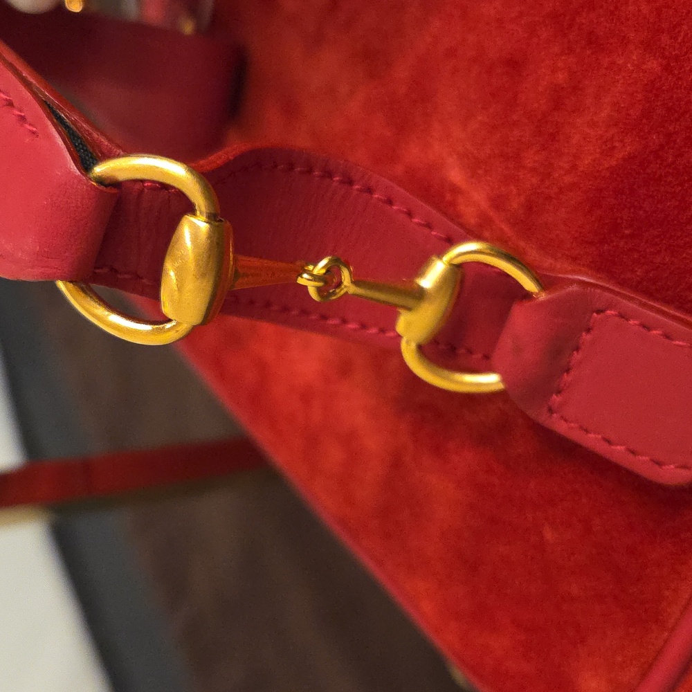 Gucci 1970’S Red Suede Vanity Bag Ultra Rare collectable, excellent cond - Picture 4 of 13